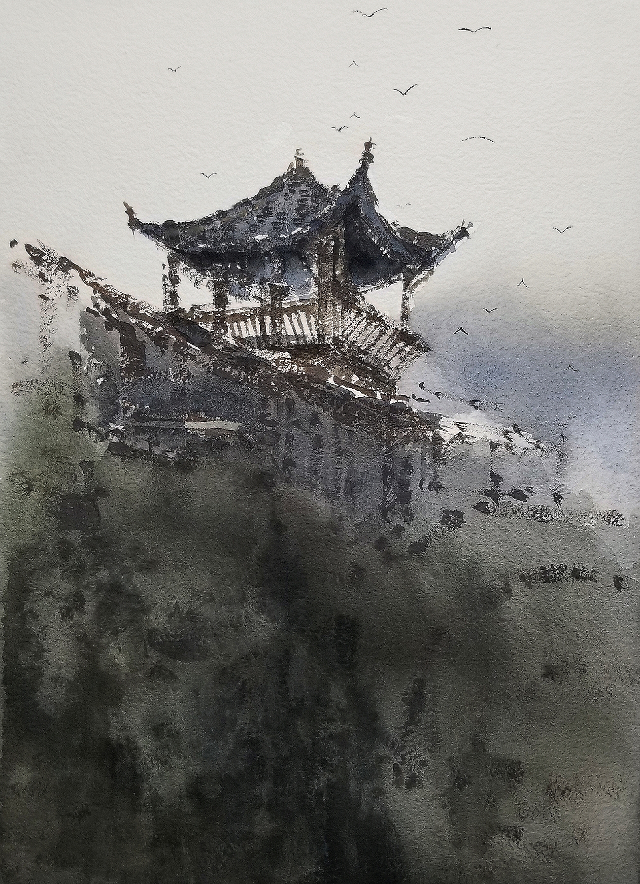 墨语-系列水彩创作·看《影》后的启发(图ZMTMyOTA1NzA4) - 绘画 - 站酷设计师马儿2022原创素材 - 站酷ZCOOL
