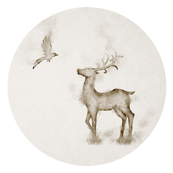 水墨中国风——竹间系列·林中精灵·鹿