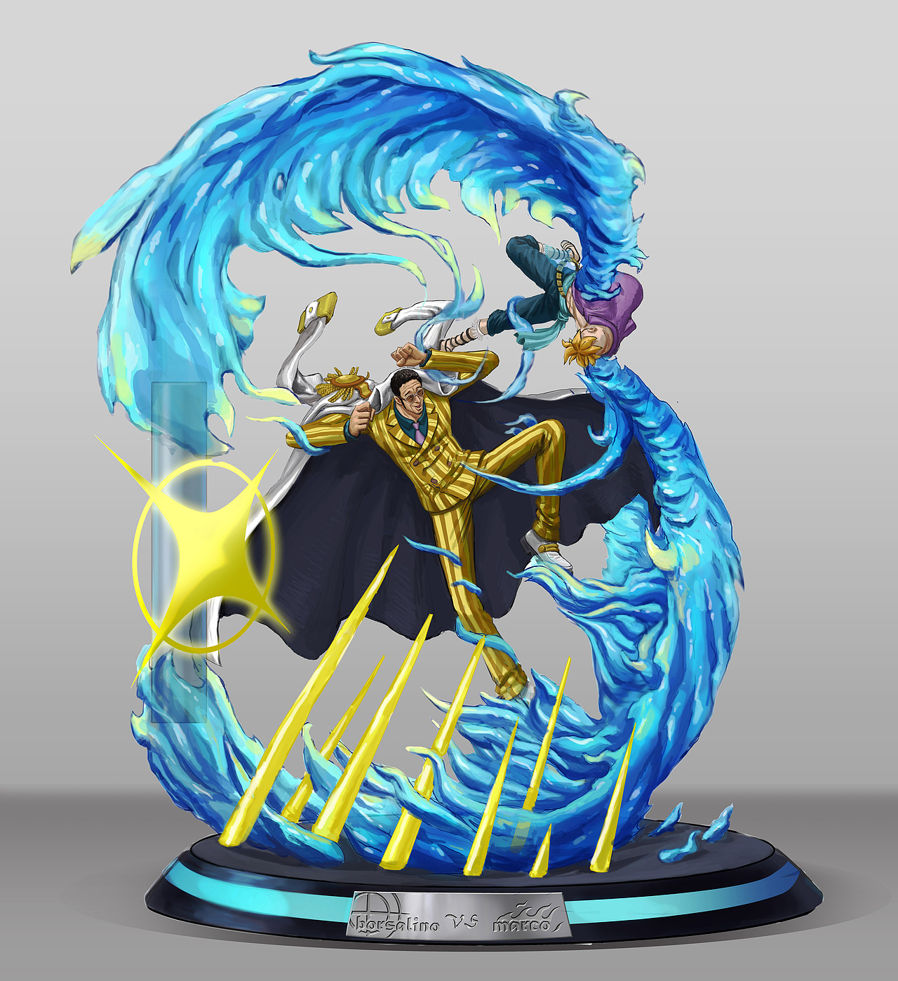 海贼王手办概念黄猿vs马尔科