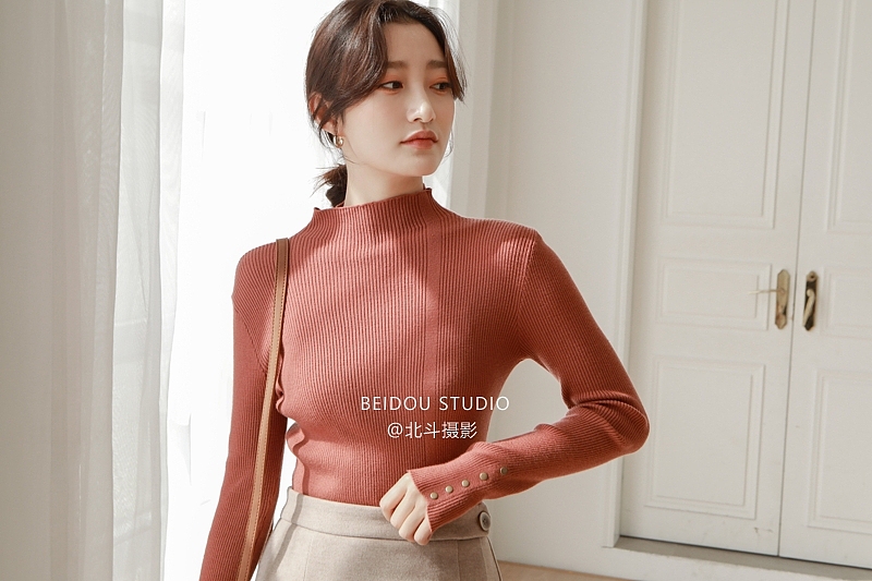 白甜 打底衫拍摄 打底衣拍摄 羊毛衫拍摄