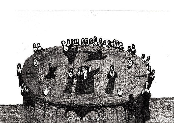 #Sisters’ Garden Dream#
VOL.031《台上台下》<br><br>歌台暖响,<br>春光融融。<br><br>#未修之女的幻想世界# <br>#super王soso# #一日一画# 