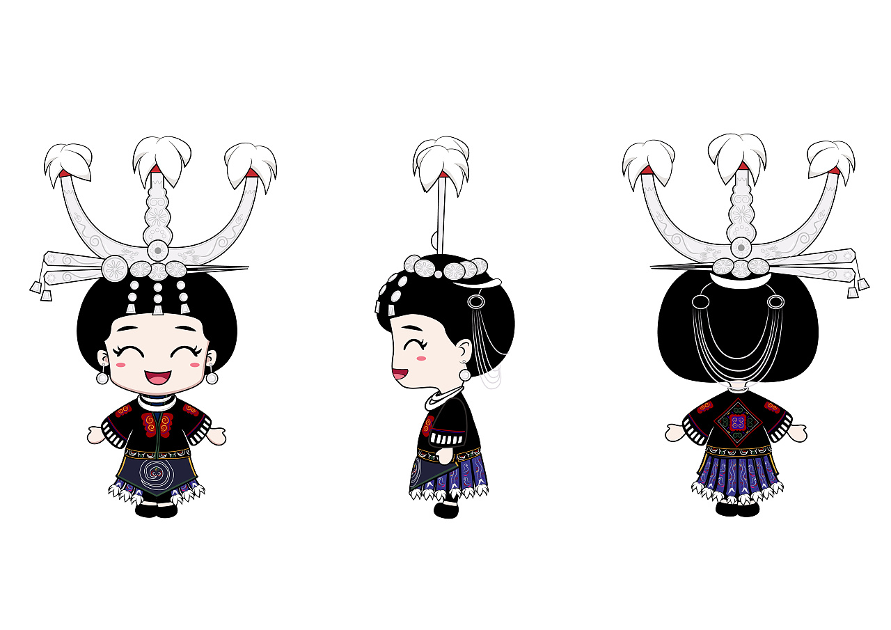 丹寨万达小镇ip创意大赛——吉祥物"苗苗"