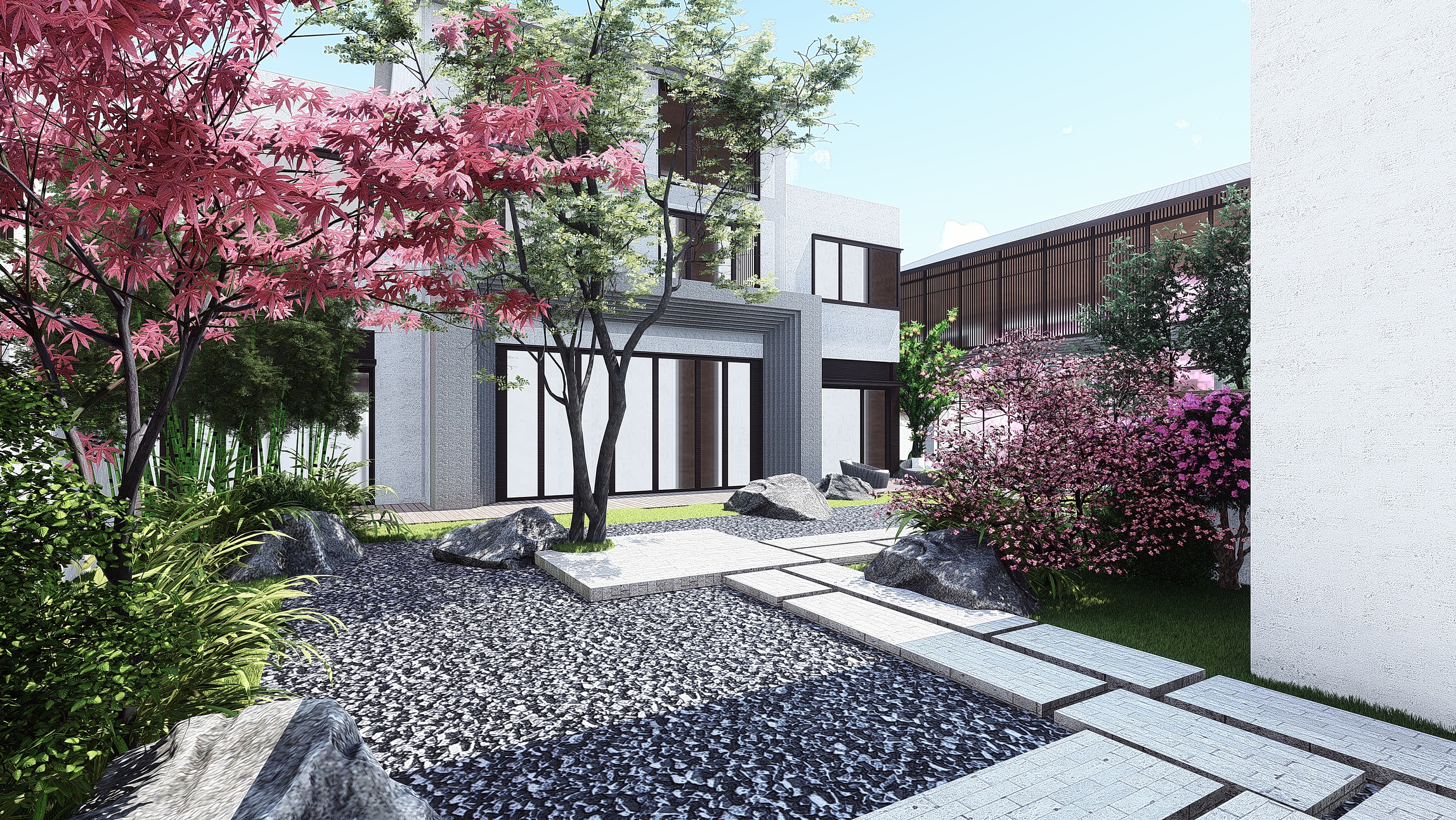 内庭 中庭景观设计 lumion表现