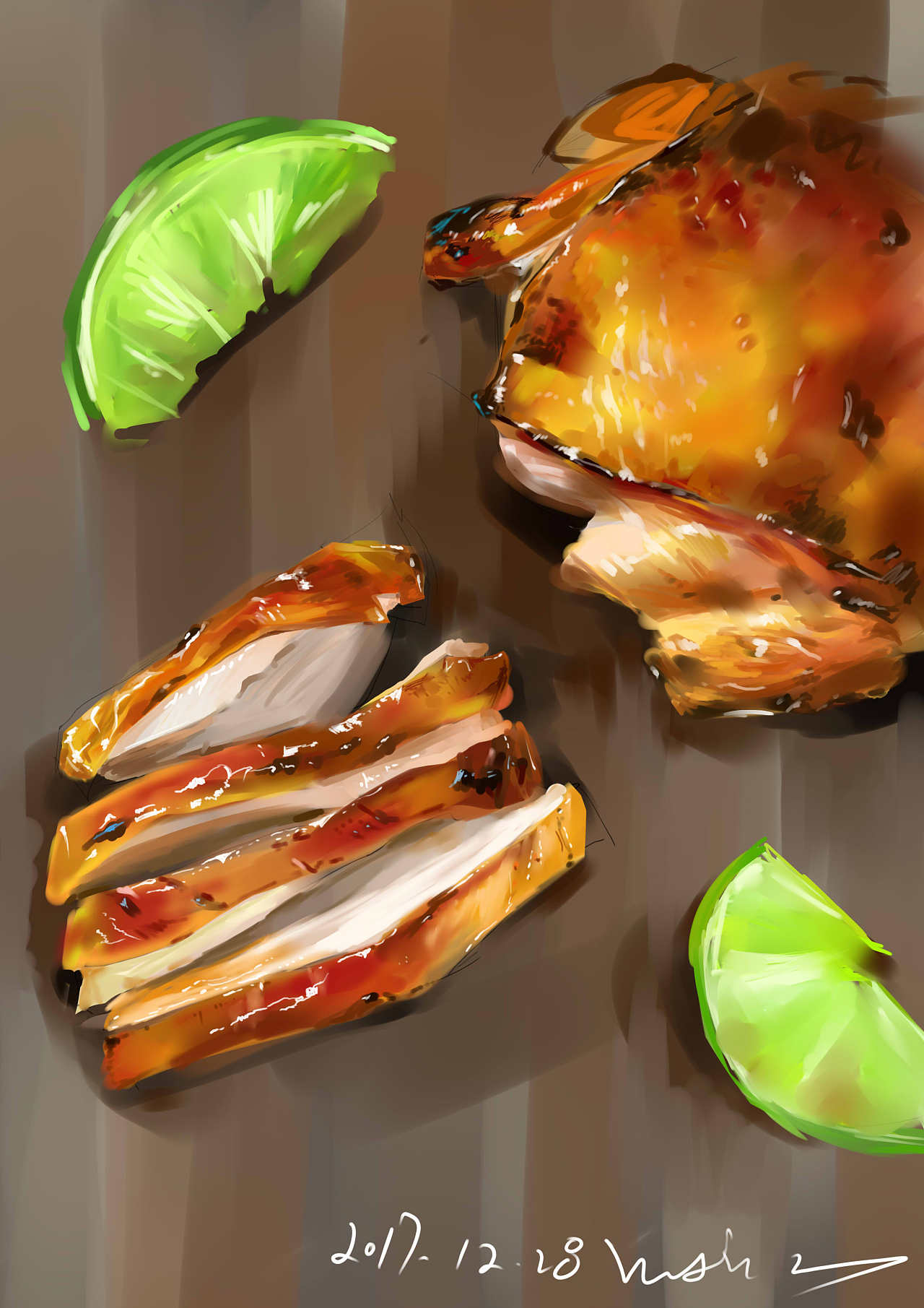 烤鸡|插画|创作习作|没有名字可注册 - 原创作品 - 站酷 (zcool)