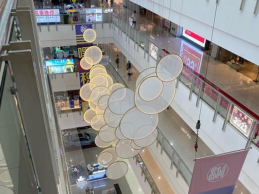 大型高档购物中心中庭美陈造型灯光装置源头工厂铭星厂