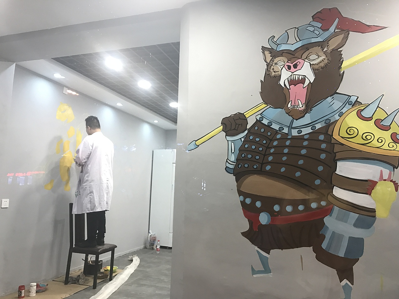 墙绘-东北神兽（图ZMTU4NDMyMzQ4） - 新锐潮流插画 - 站酷设计师Z98220750原创素材 - 站酷ZCOOL