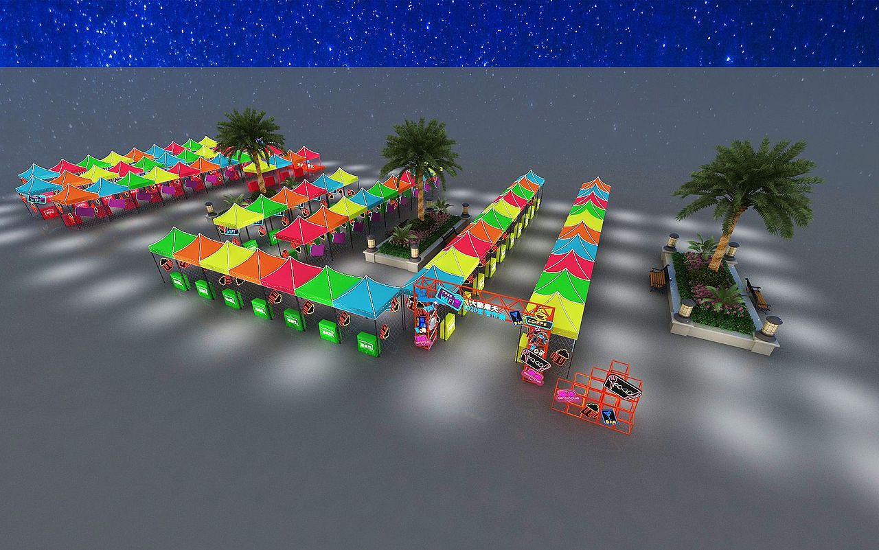 市集效果图设计