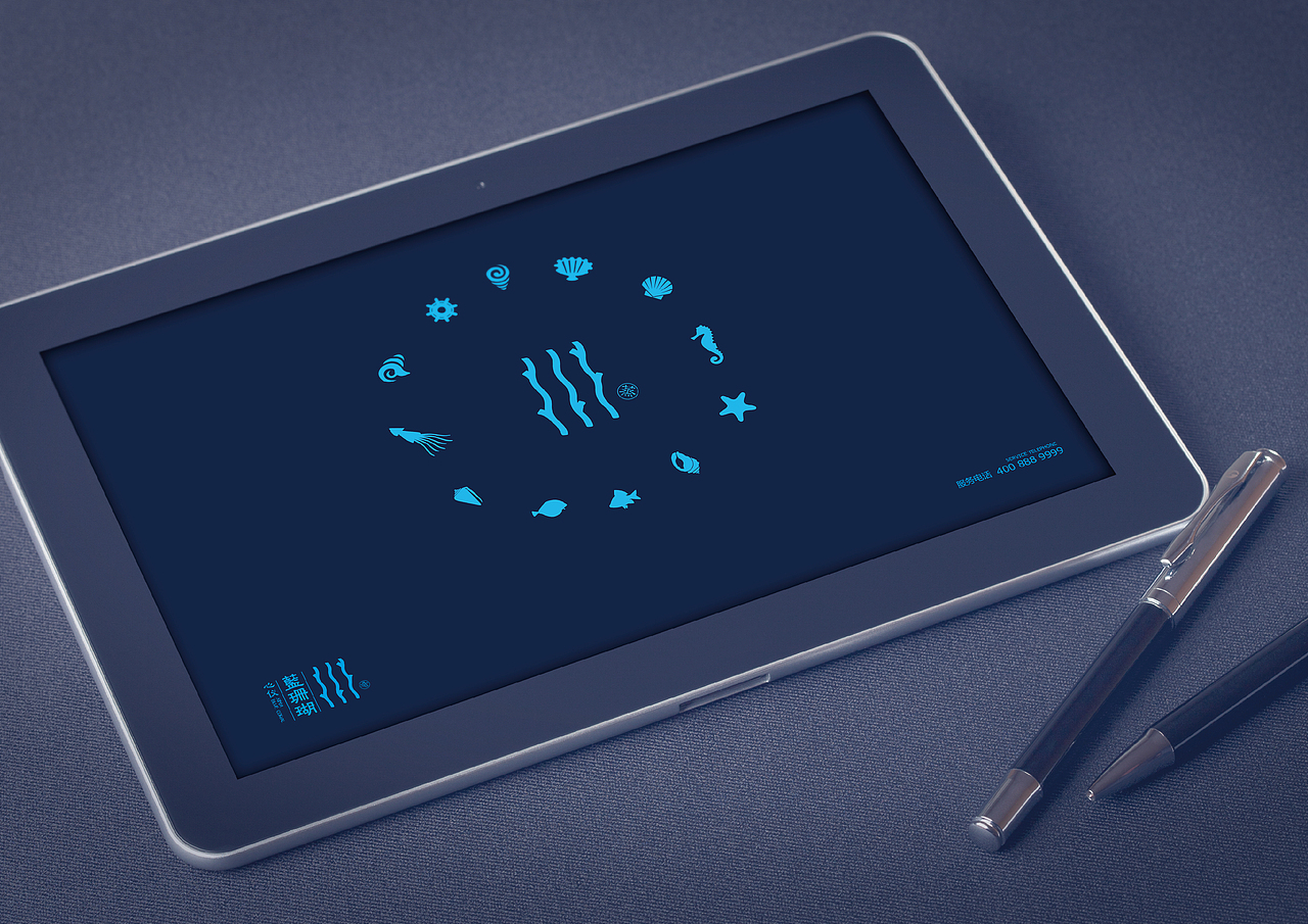 餐饮品牌设计|心仪蓝珊瑚蒸汽海鲜品牌落地（图ZNDA1NDk2MzY=） - 品牌 - 站酷设计师东德品牌原创素材 - 站酷ZCOOL