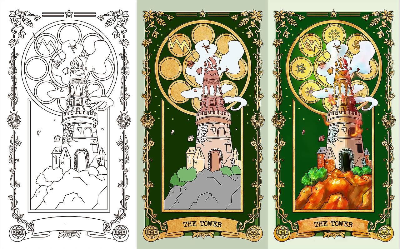 tarot塔罗牌高塔thetower