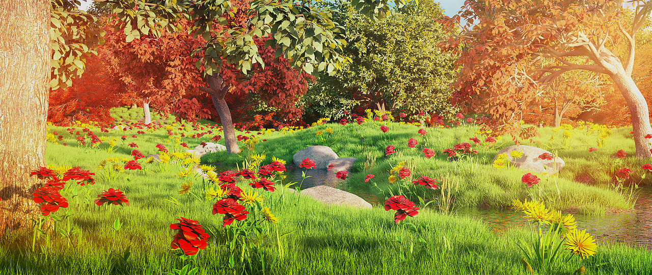 C4D场景RS渲染练习（图ZMjQ1NTgxMzc2） - 场景 - 站酷设计师孤洁大大原创素材 - 站酷ZCOOL