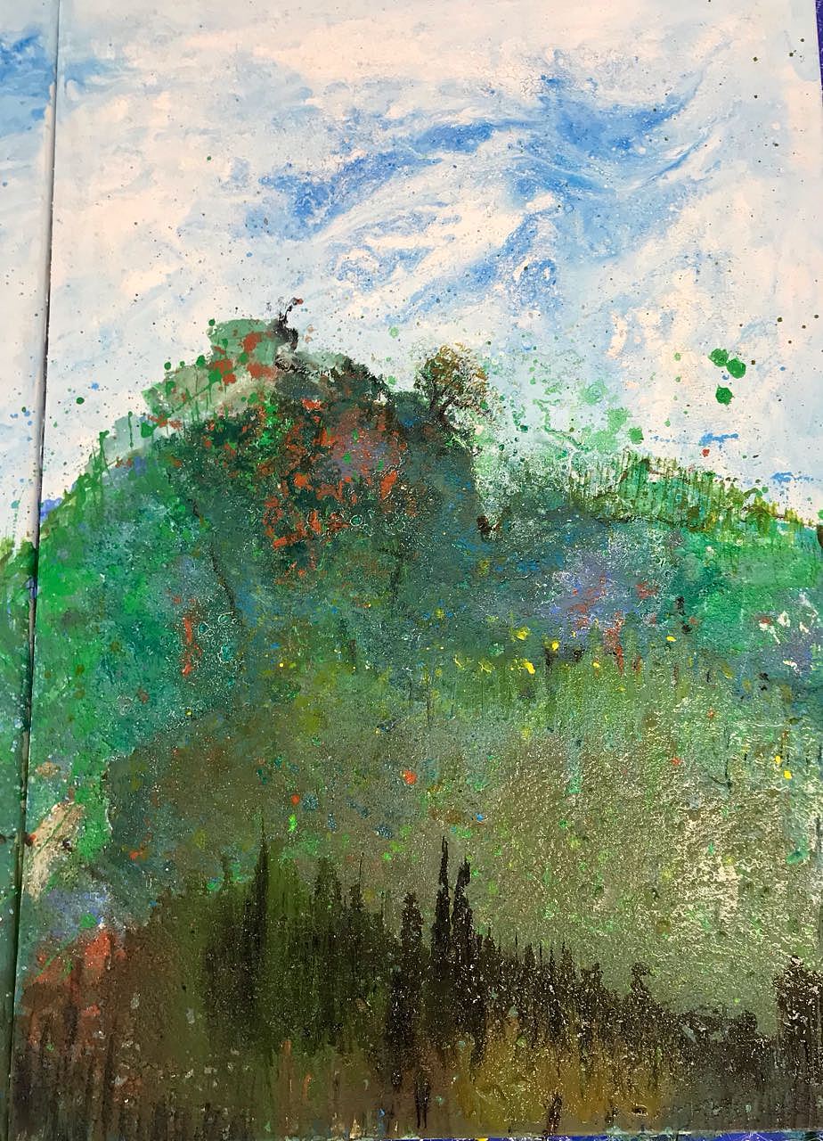 丙烯 抽象 流体画