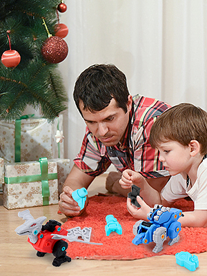 金洲视觉亚马逊摄影设计儿童玩具恐龙玩具变形套装积木