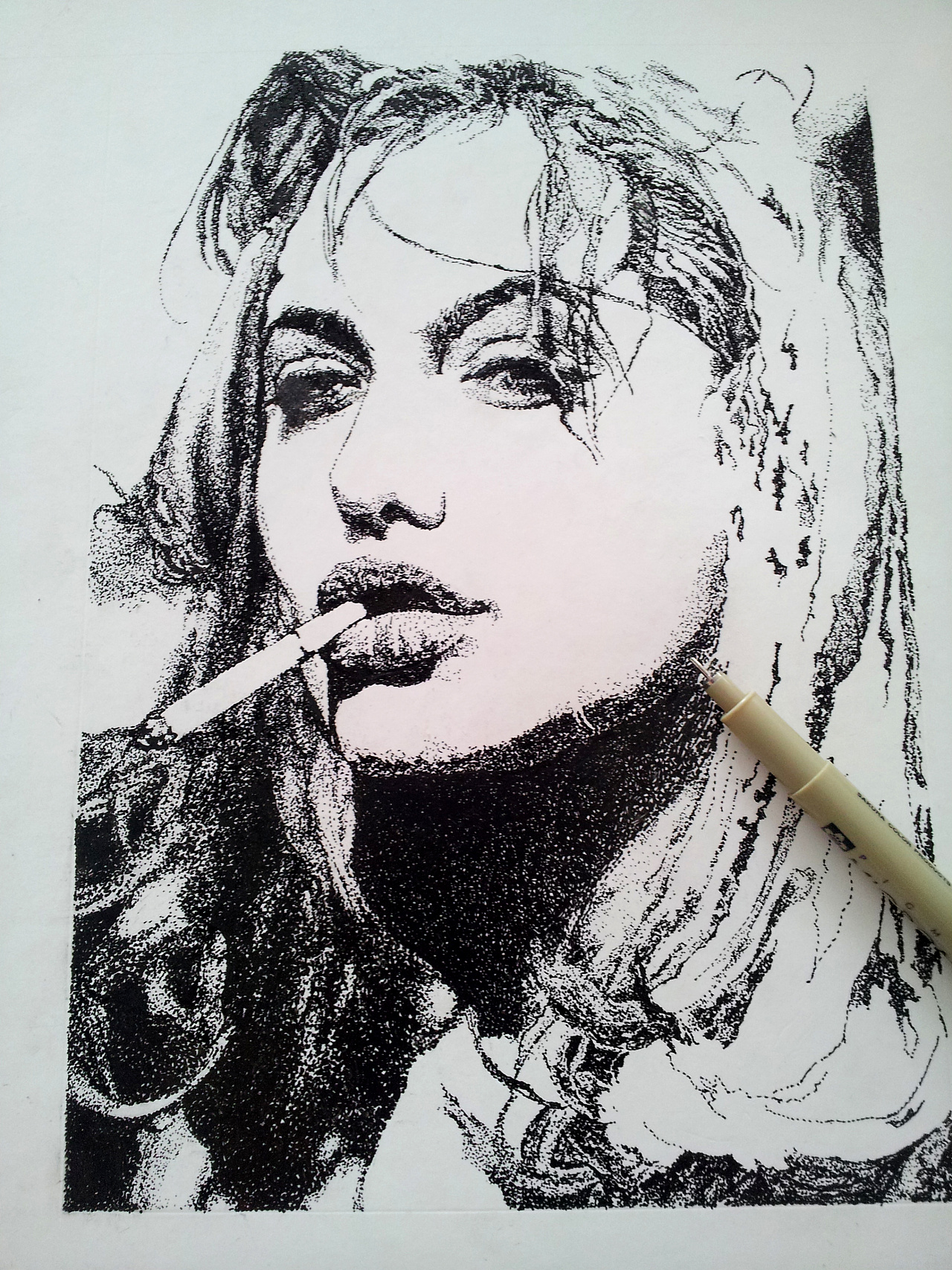 手绘点绘别样女神