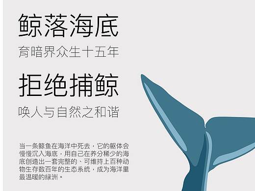 海报练习 | 公益海报（保护鲸鱼）