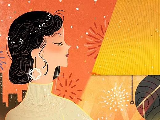 华住会抽卡活动-插画