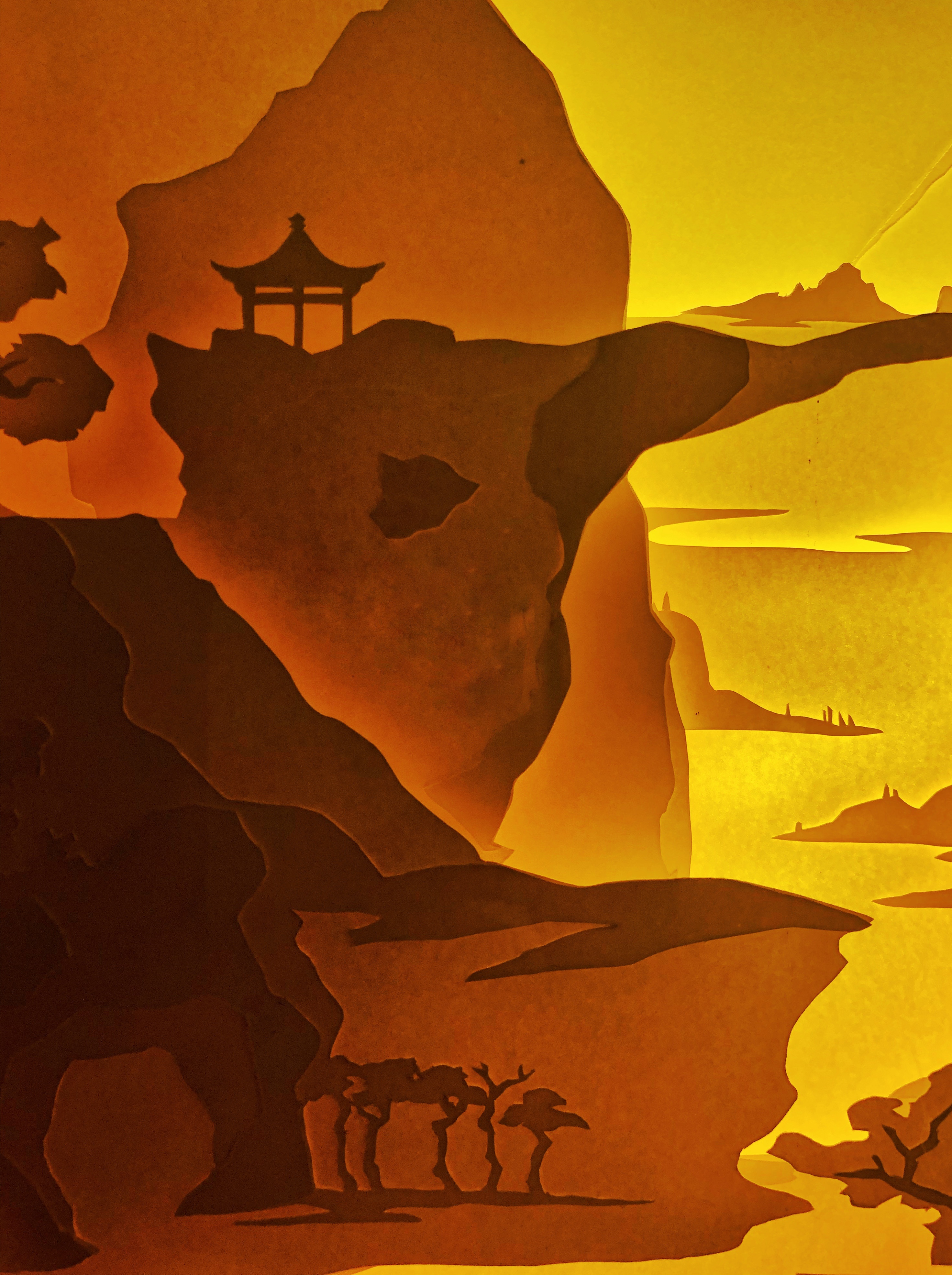 暖心的光影纸雕