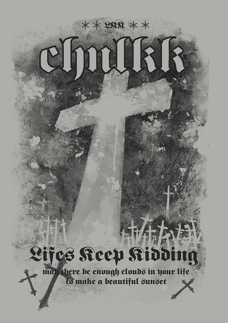 暗黑系服装织物印花图案