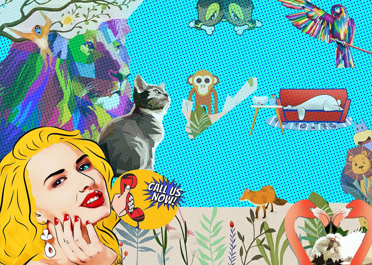 pop 动物园  开心一下96  叙述性拼贴西安/平面设计师/3年前/35浏览