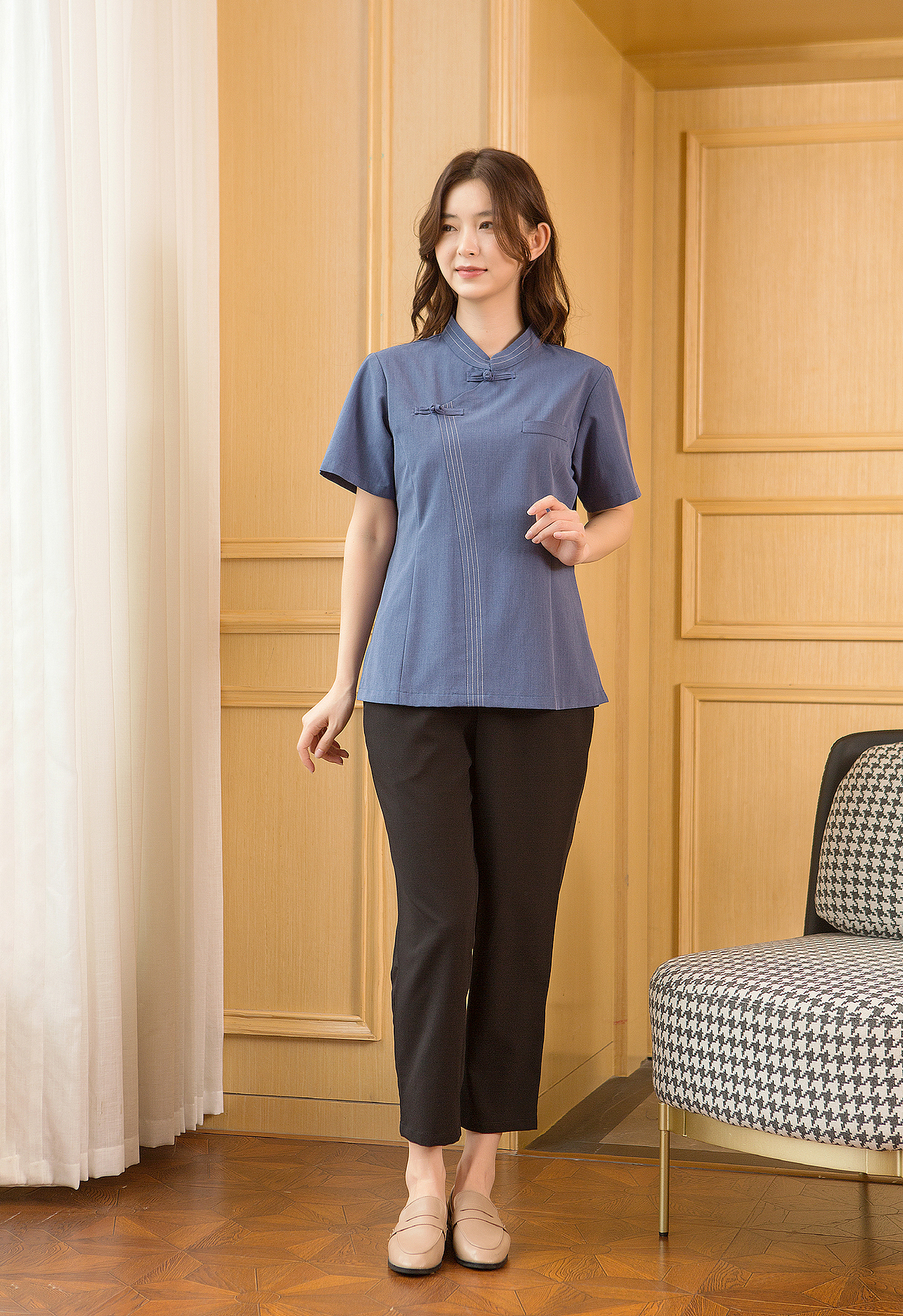 职业装美容服正工作制西服美容服情侣男女模特服装拍摄