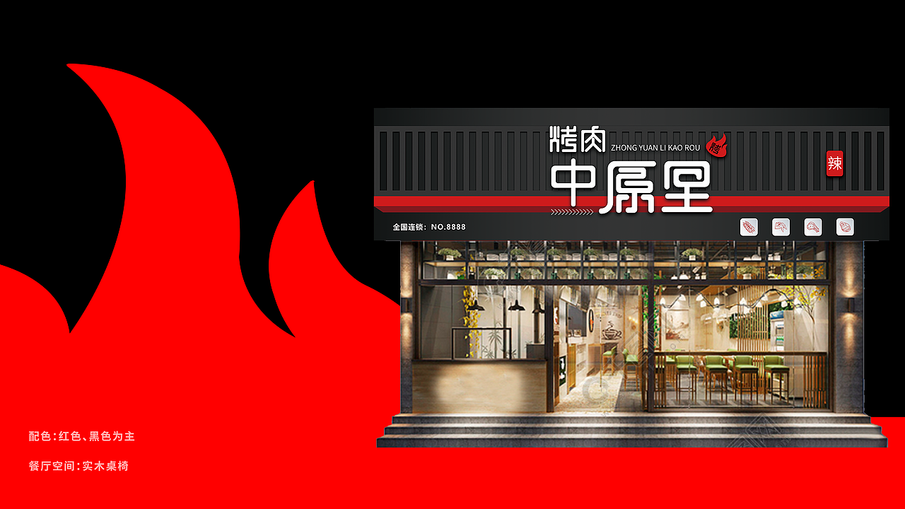 VI设计 | 中原里烤肉 烧烤 品牌全案设计（图ZMjY4NDA1NTEy） - 品牌 - 站酷设计师時無原创素材 - 站酷ZCOOL