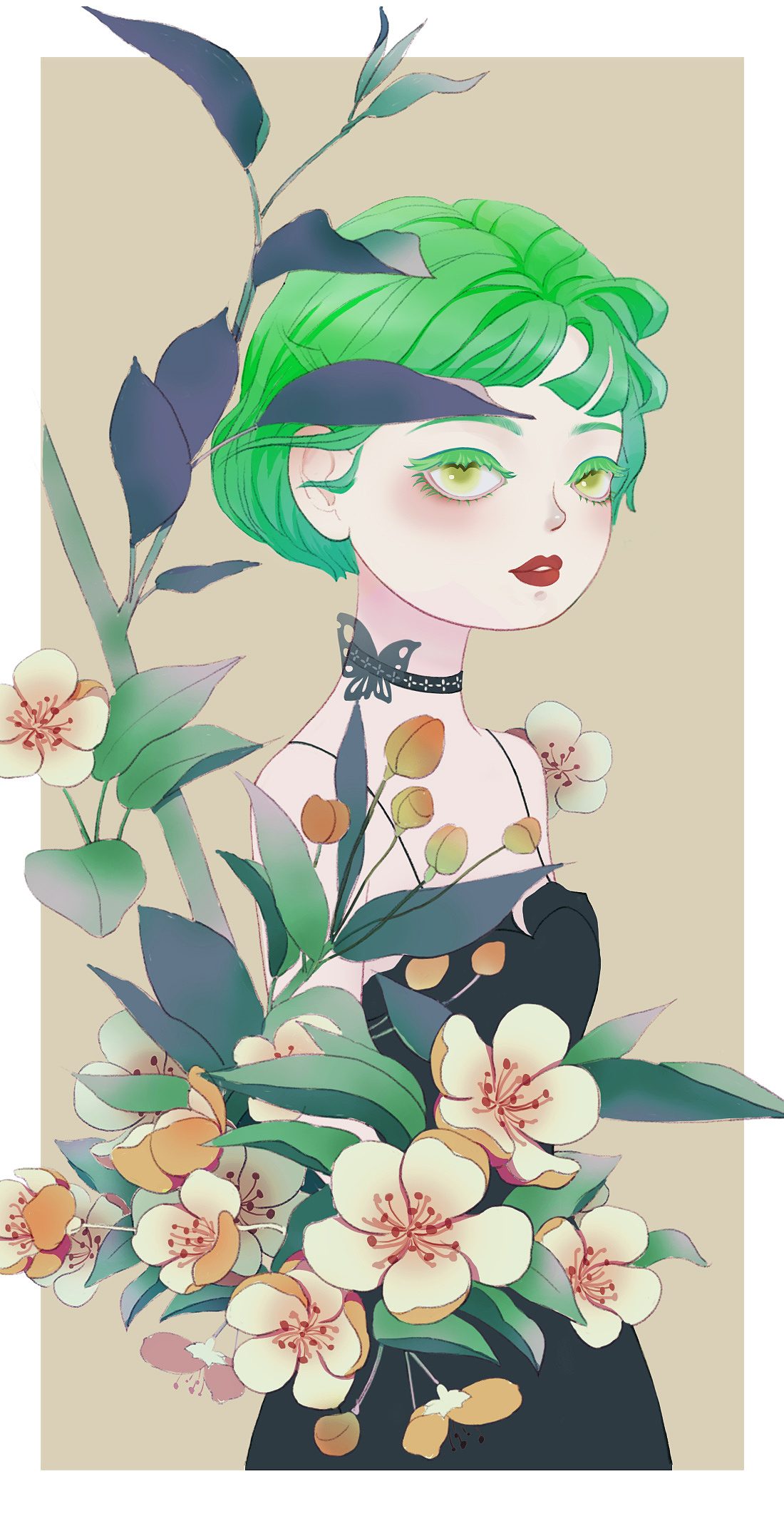 插画练习-可爱女孩并不甜（图ZMjYzNDg3Njg4） - 创作习作 - 站酷设计师ruguihua原创素材 - 站酷ZCOOL