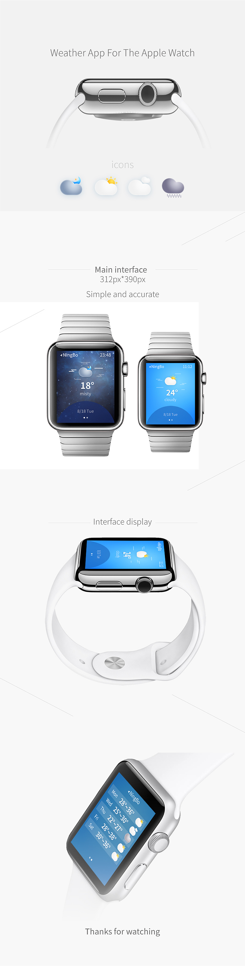 Weather App For The Apple Watch（图ZMzI1MDQ3MTY=） - APP界面 - 站酷设计师Alucard_z原创素材 - 站酷ZCOOL