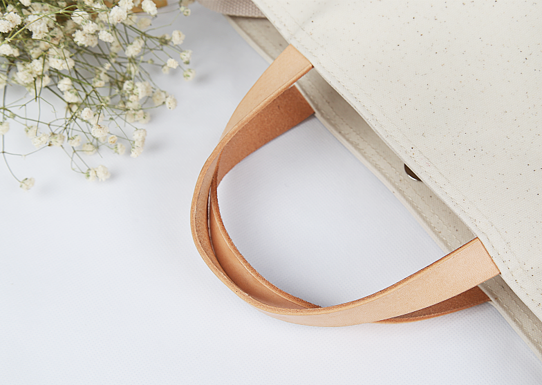 原创设计 植鞣革+原胚帆布拎包