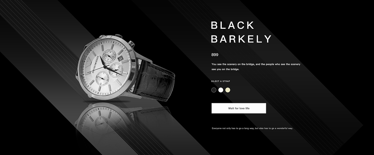 时尚男士手表banner