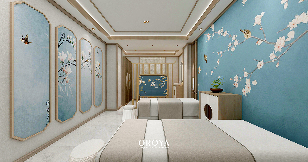 新中式美容养生会所（图ZMjU4ODc5Njcy） - 商业空间设计 - 站酷设计师FL空间设计原创素材 - 站酷ZCOOL