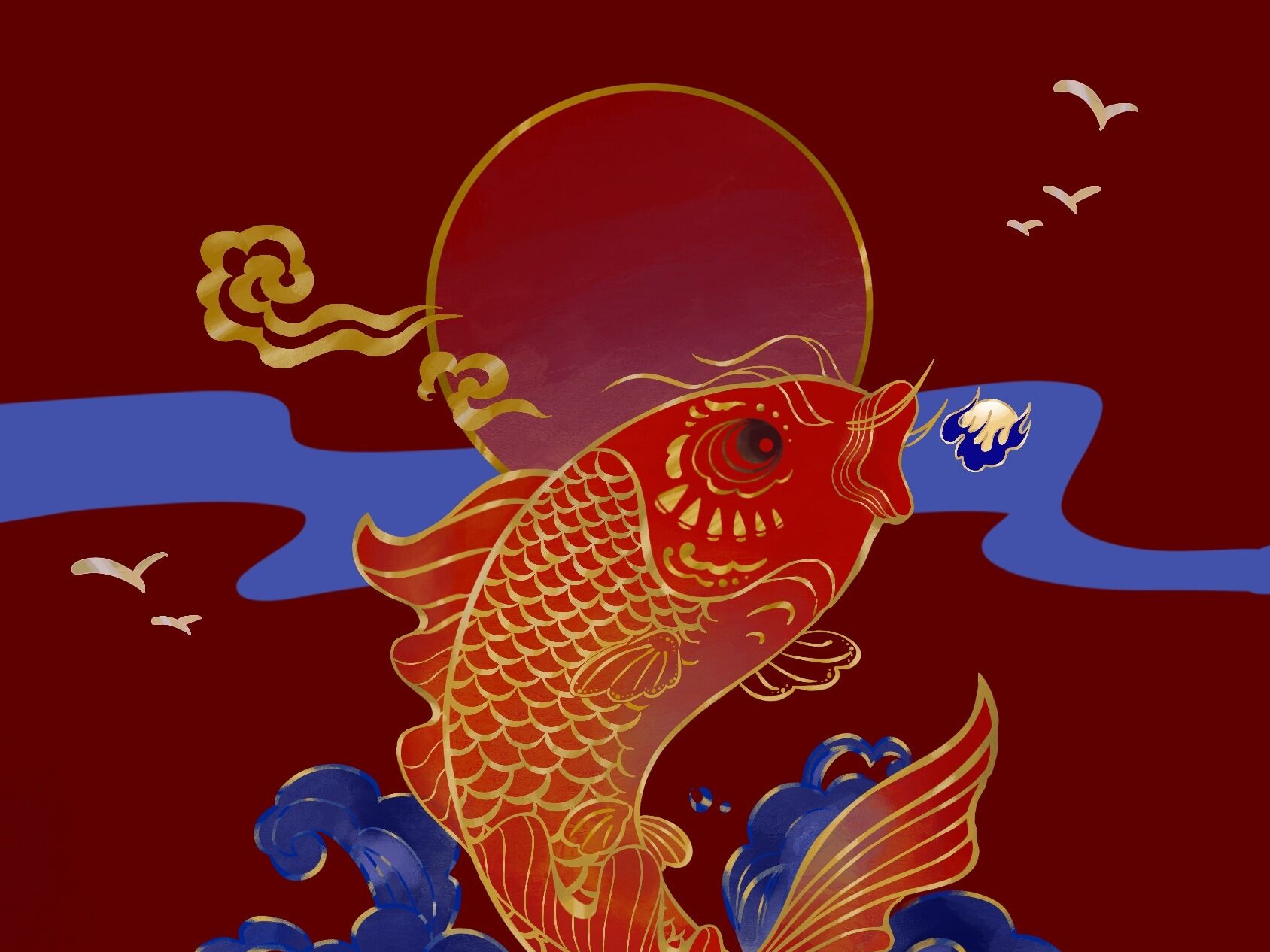 鲤鱼跳龙门设计图__传统文化_文化艺术_设计图库_昵图网nipic.com