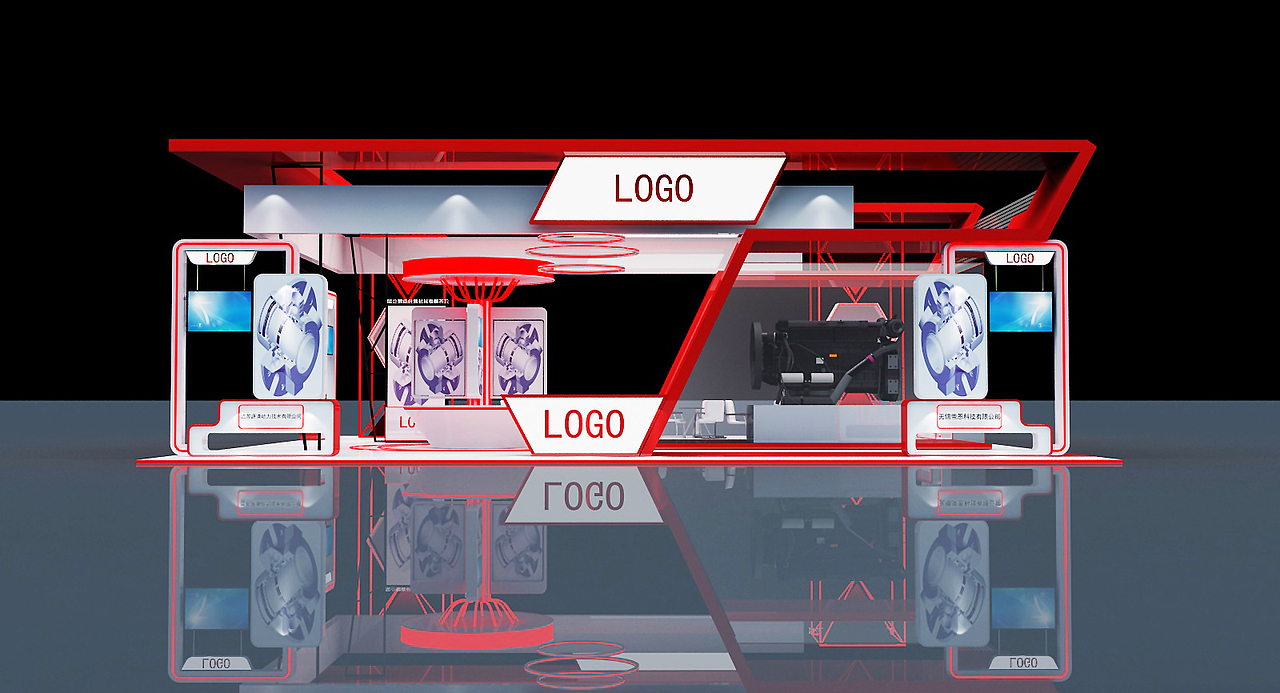 综合工业展位设计3D效果图（图ZMjMzNzEwNjY0） - 场景 - 站酷设计师3D设计师NG男原创素材 - 站酷ZCOOL
