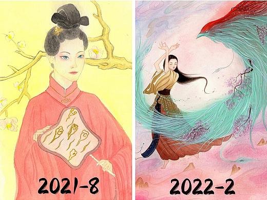 刚好半年时间变化（个人主页-ZNTgxMjA2MTI=） - 绘本 - 站酷设计师槿上fern原创素材 - 站酷ZCOOL