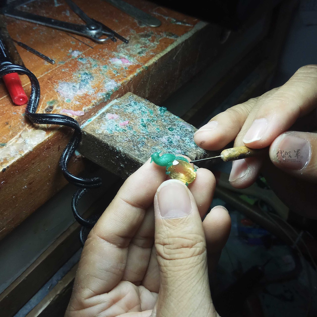 黄水晶吊坠设计制作过程记录