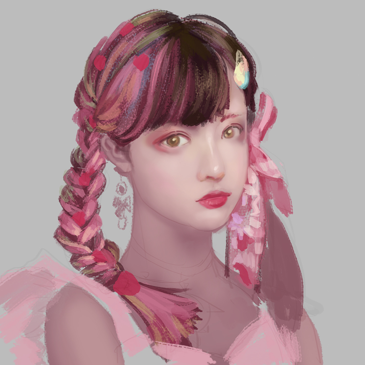 《辣台妹》人像练习（图ZMjM0MDU5OTY0） - 创作习作 - 站酷设计师周小胖大模王原创素材 - 站酷ZCOOL