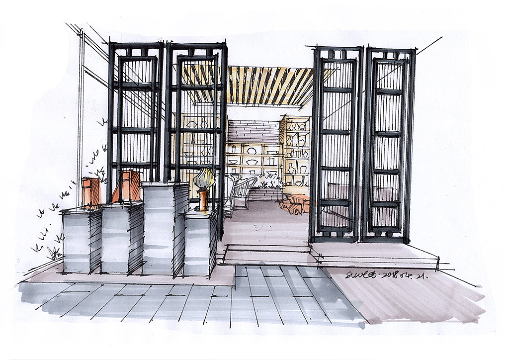 茶室空间室内手绘云南昆明手绘培训