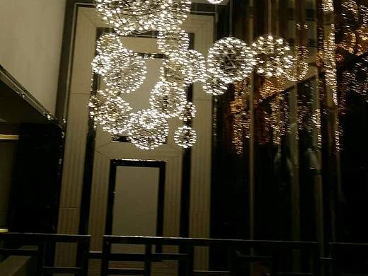 酒店电梯厅主入口中空装饰灯工厂铭星灯饰专业定制吊饰