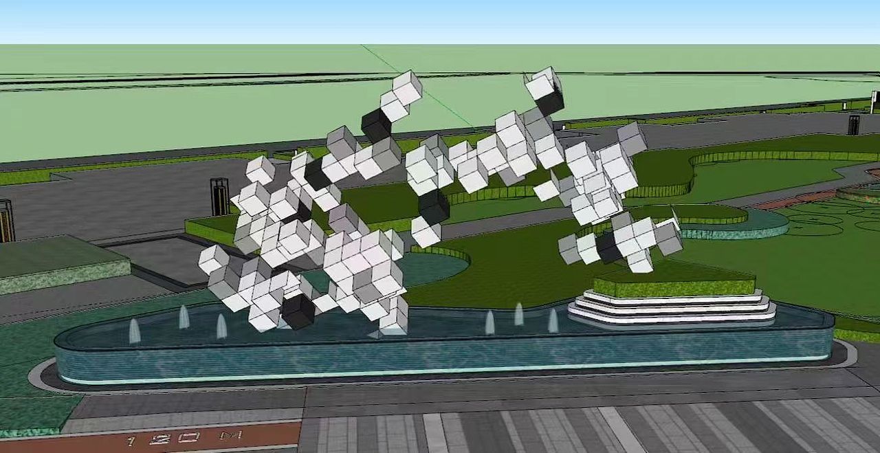 南昌-高端-小区-大门-水景-正方体-雕塑-制作过程展示（图ZMzQ4Nzc5OTcy） - 雕塑 - 站酷设计师德森雕塑标识景观原创素材 - 站酷ZCOOL