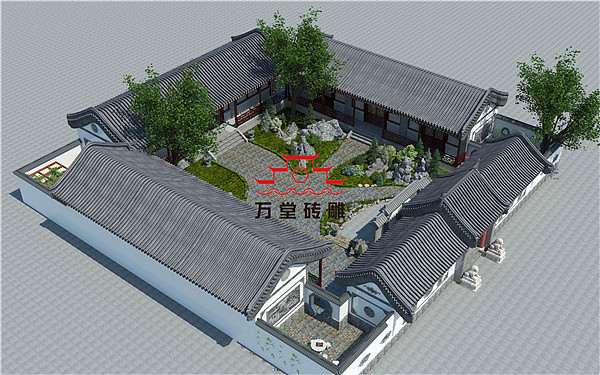 中式青砖小院布局图图片