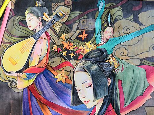 舞~ 水彩 马克笔 彩铅