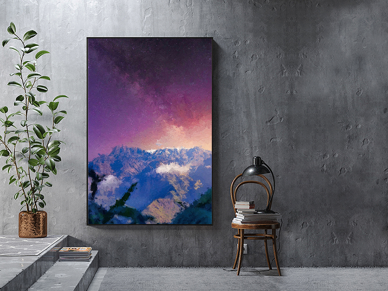 给一个粉丝做的一批数字油画作品，作为装饰画素材