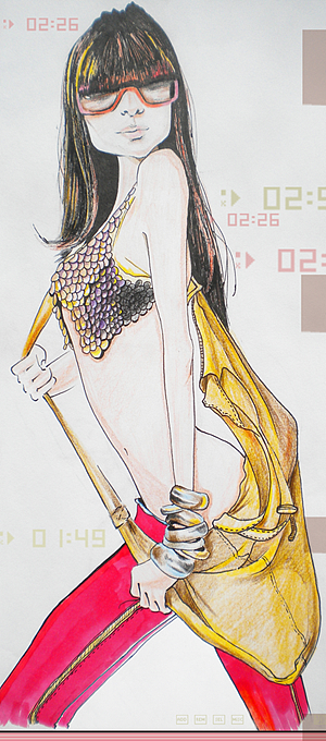 那些年~画的美妞儿们（图ZMTY3NDQyMzY=） - 商业插画 - 站酷设计师sun_wx原创素材 - 站酷ZCOOL