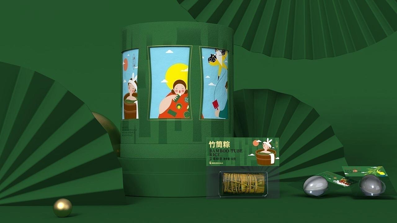 麦加乐粽子礼盒包装设计