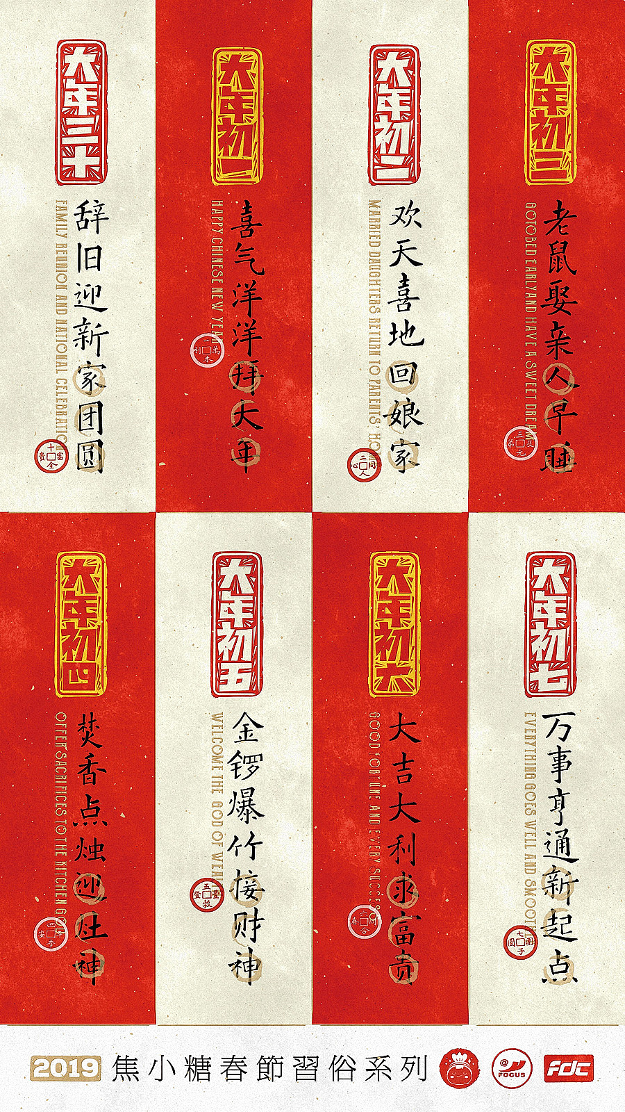 焦小糖春节习俗系列贺图