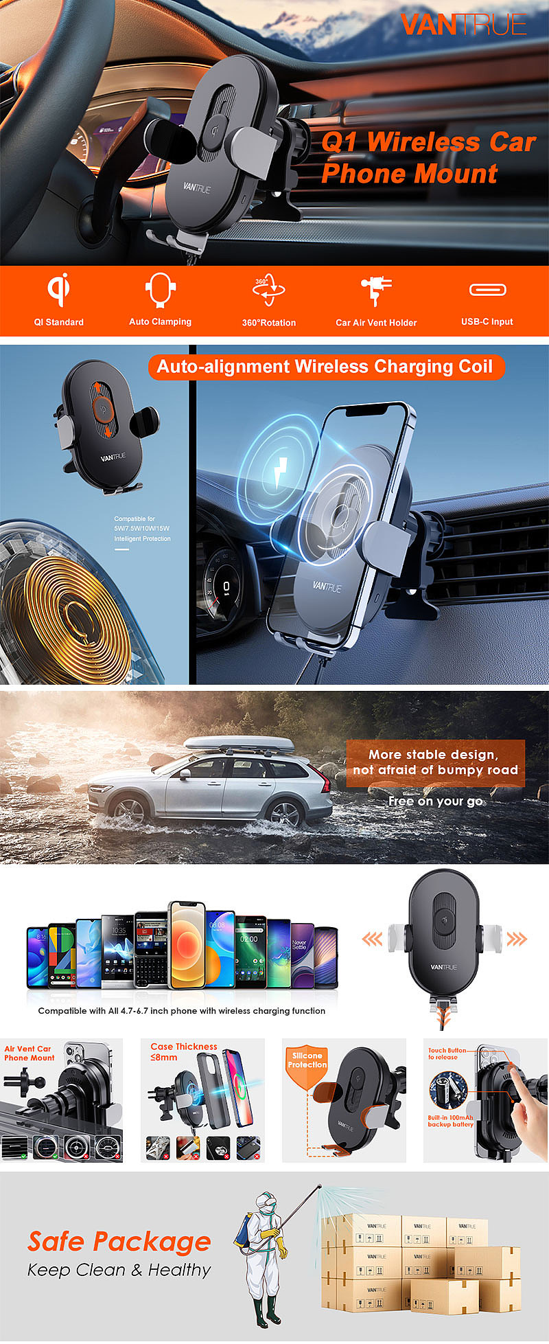 车载智能充电手机支架(二)