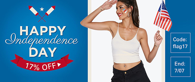 跨境电商女装banner，快时尚英文排版，美国独立日banner（图ZODI4NjIyMTY=） - 运营设计 - 站酷设计师HuaHua小夏原创素材 - 站酷ZCOOL