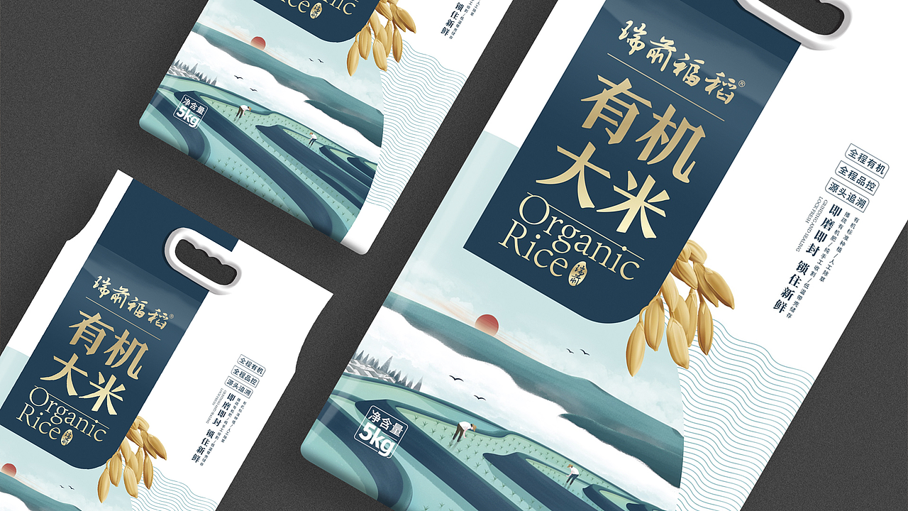 《瑞前福稻》江西大米系列（图ZMjQ4NTAyMTgw） - 包装 - 站酷设计师知耕品牌策划原创素材 - 站酷ZCOOL