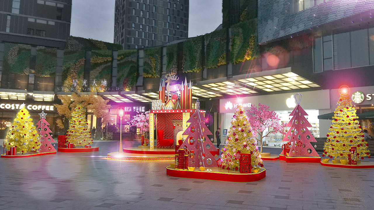 圣诞新春换装美陈（图ZMTc3MjI1MzMy） - 场景 - 站酷设计师YuYa哑原创素材 - 站酷ZCOOL