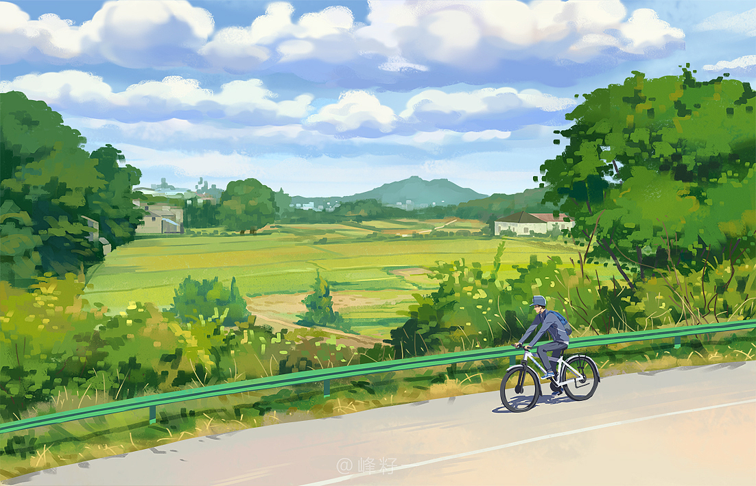 骑车去（二）（图ZMjI5MjMyMDE2） - 创作习作 - 站酷设计师峰籽一原创素材 - 站酷ZCOOL