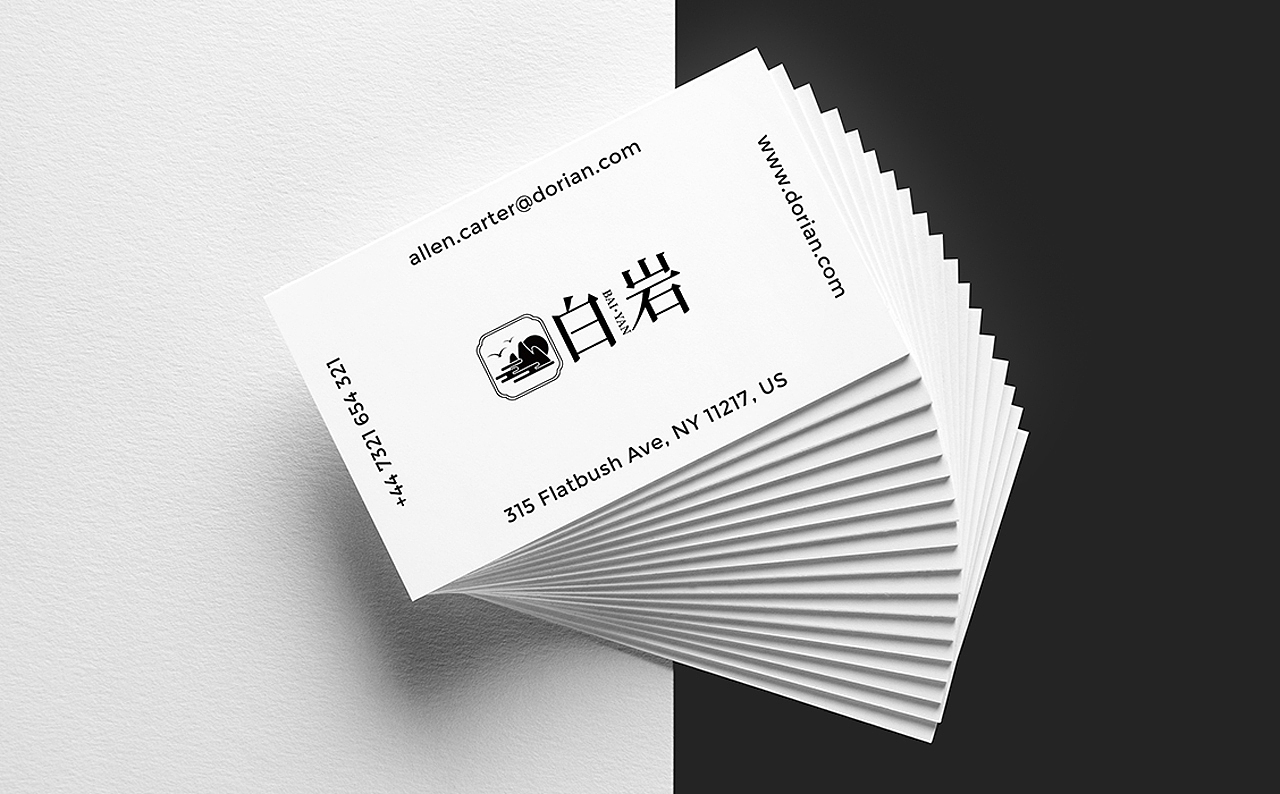 【南都艺设】白岩LOGO设计/字体设计/图形设计/方案A