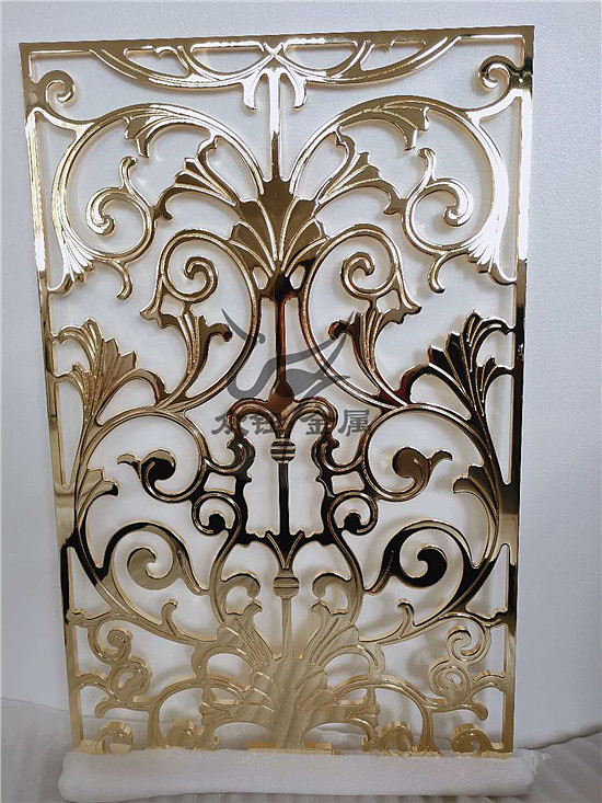 铜雕花墙景壁画 客户小型铜艺雕花屏风壁画